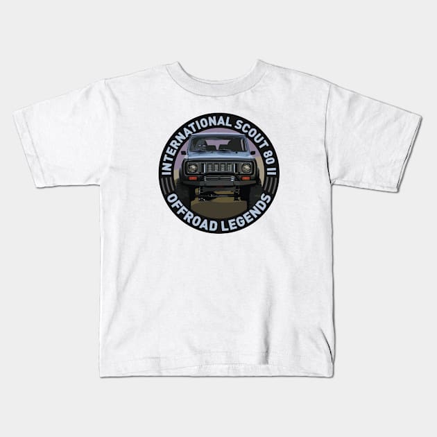 4x4 Offroad Legends: International Harvester Scout 80 II Kids T-Shirt by OFFROAD-DESIGNS